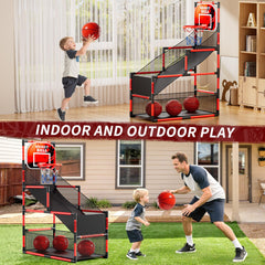 NIPLOOOW arcade basketball hoop with adjustable height for growing players.
