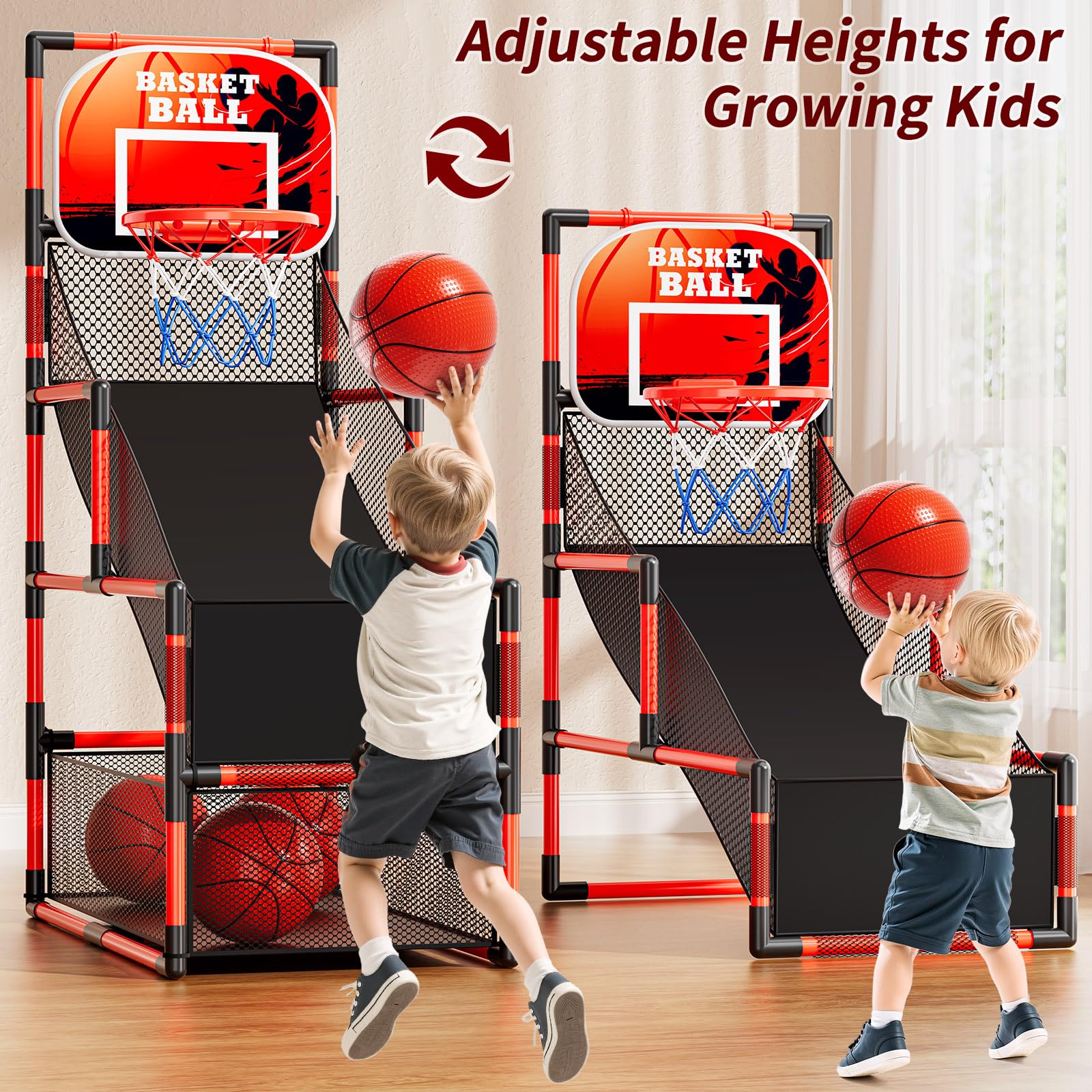 NIPLOOOW arcade basketball designed for indoor and outdoor family fun.