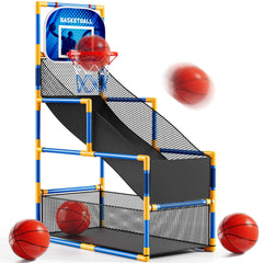NIPLOOOW Arcade Basketball Set assembled at home for family fun.