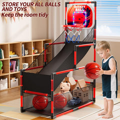 NIPLOOOW arcade storage base keeps balls and toys neatly organized after play.