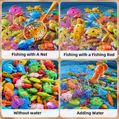 NIPLOOOW storage barrels keep tiny fish organized after play.