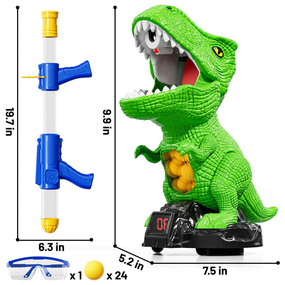 NIPLOOOW Dinosaur launcher action captures kids' attention with dynamic rolling target