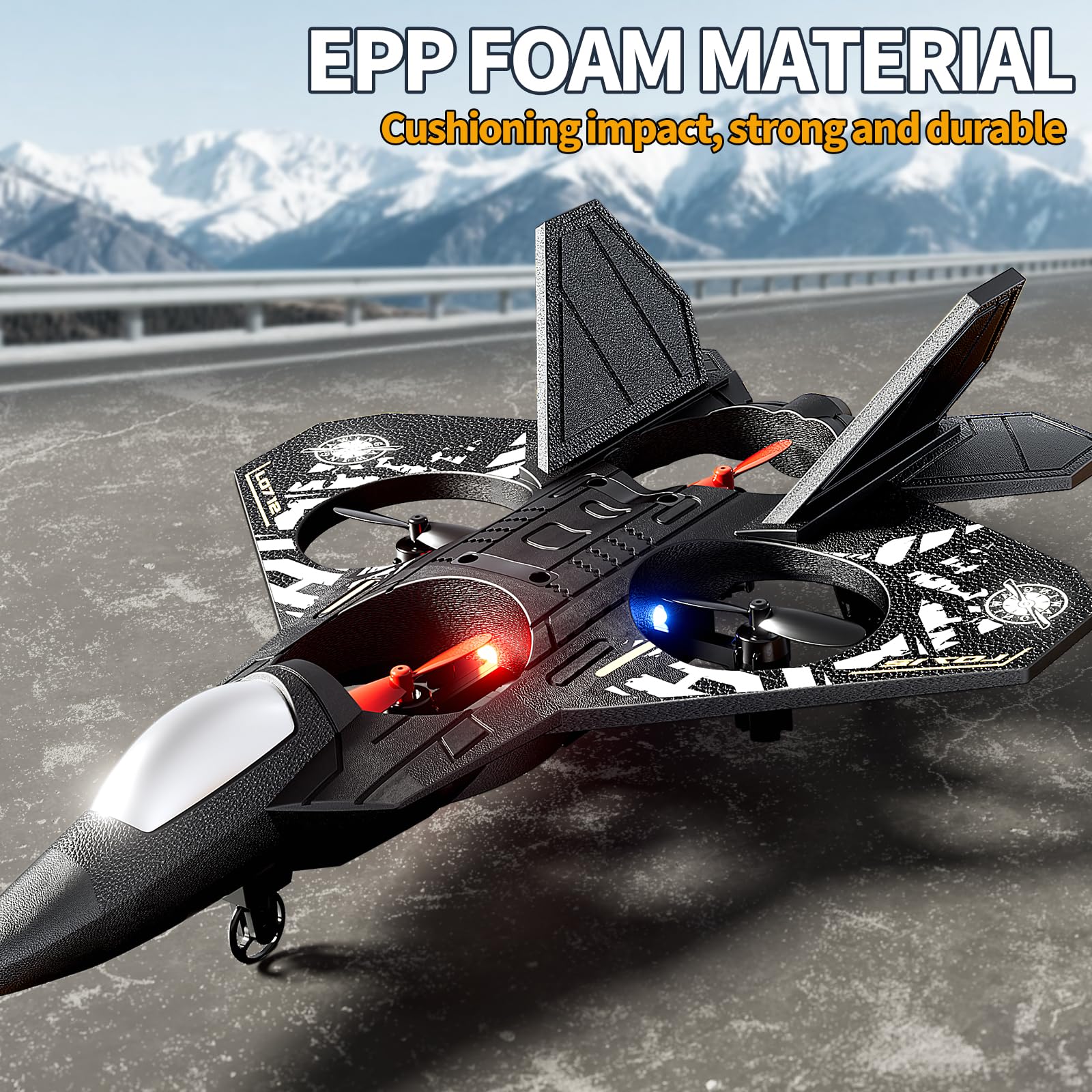 NIPLOOOW foam RC airplane performing a 360° aerial flip