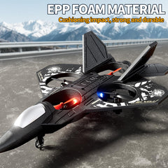 NIPLOOOW foam RC airplane performing a 360° aerial flip