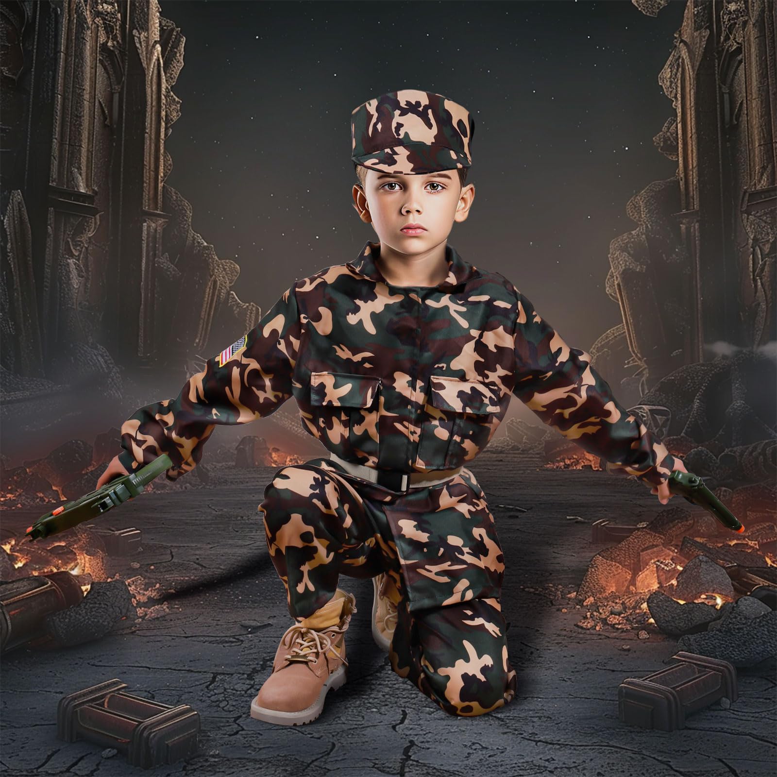 NIPLOOOW Army toy accessories spark interactive missions during playtime.