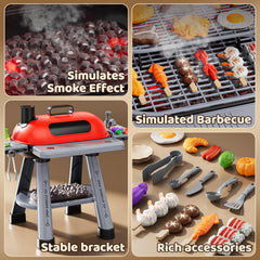 NIPLOOOW grill toy with flickering lights sparks imaginative outdoor cooking.