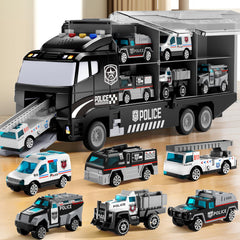 NIPLOOOW police truck with lights for interactive pretend play