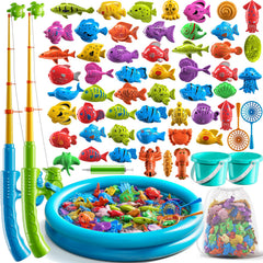 NIPLOOOW pool fishing toys kit helps kids build coordination during shared pool play.