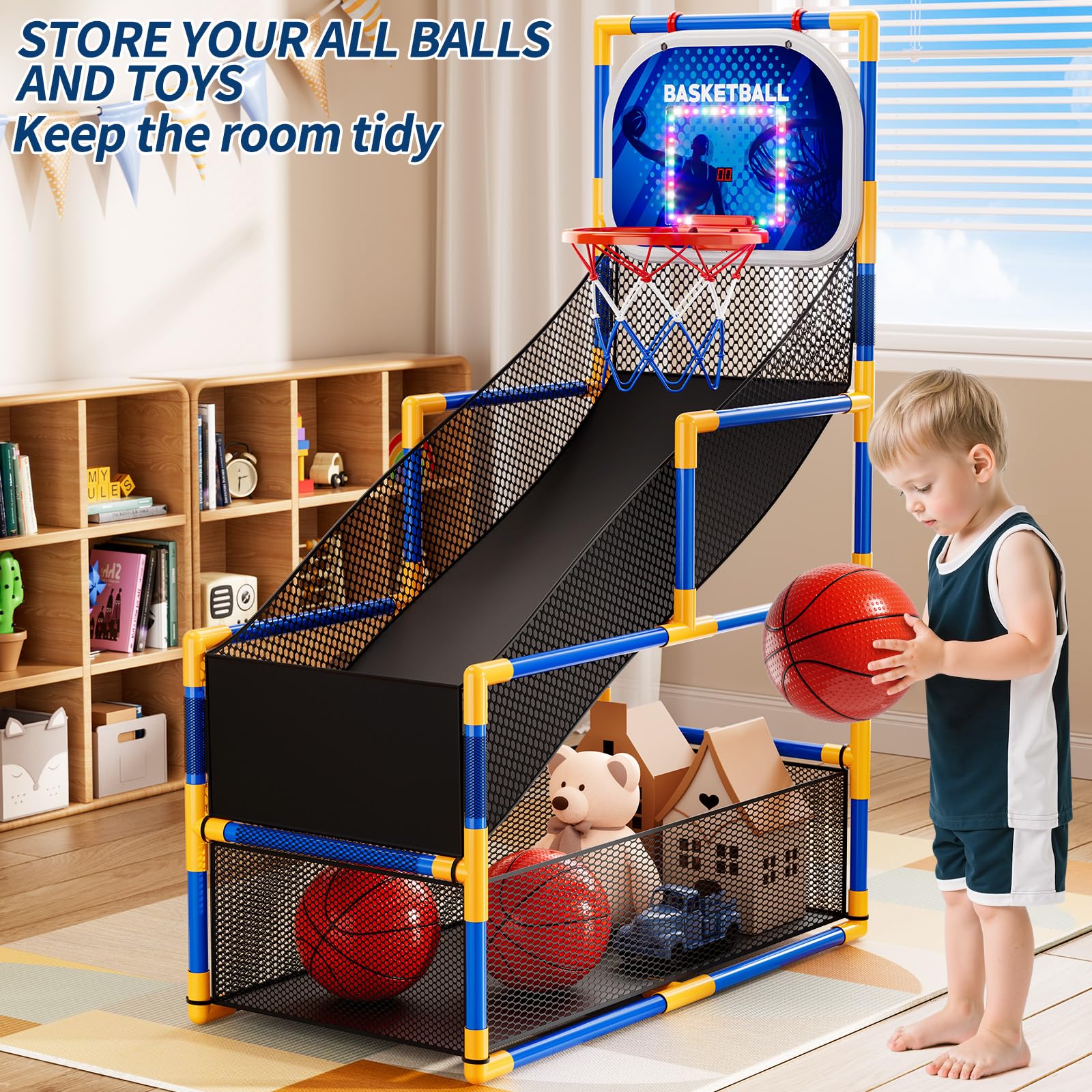 NIPLOOOW sturdy storage base keeping toys organized.