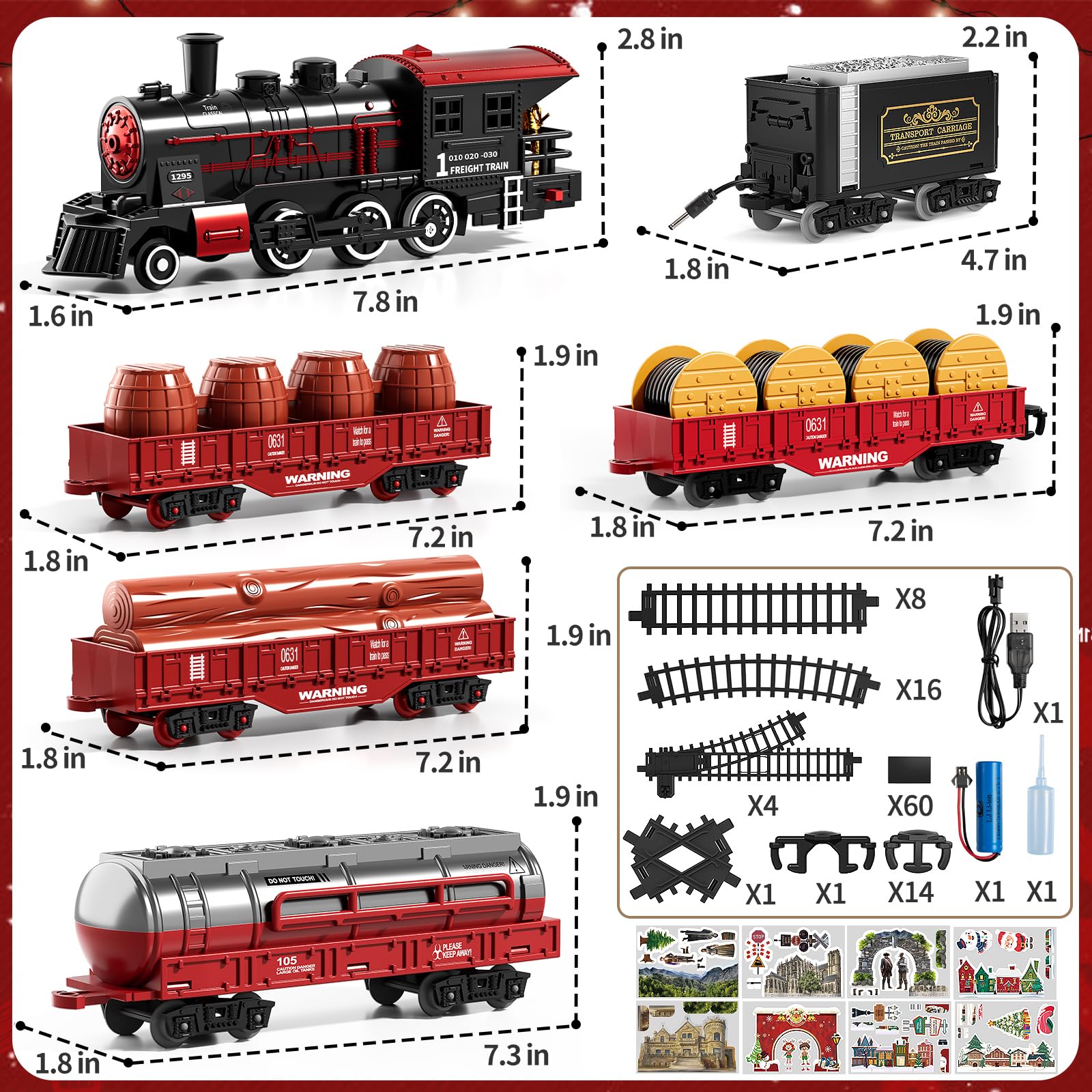 NIPLOOOW train set carriages five-pack for extended rail adventures