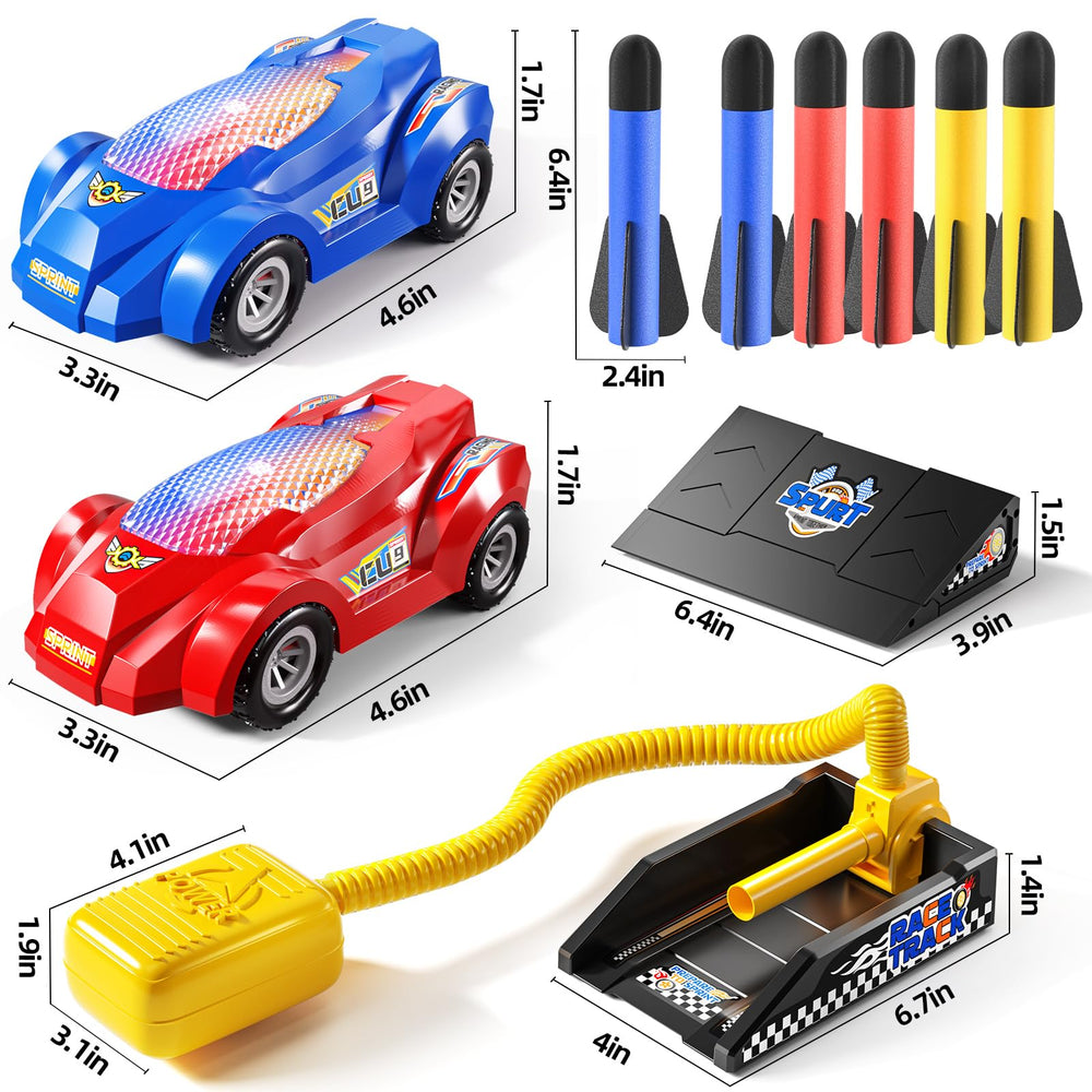 NIPLOOOW two LED toy cars ready for action outdoors