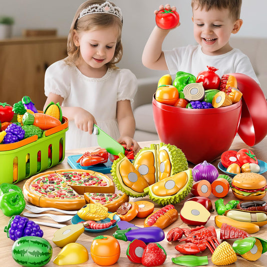 NIPLOOW cutting boards and knives for safe pretend slicing and fine motor play