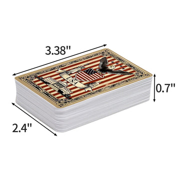 NIROZA American Pride eagle card back with durable waterproof construction.