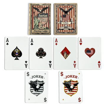 NIROZA American Pride Statue of Liberty card back for patriotic game nights.