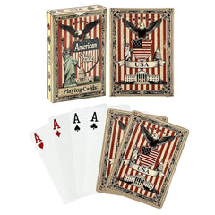NIROZA American Pride US flag card back, ideal for festive gatherings.
