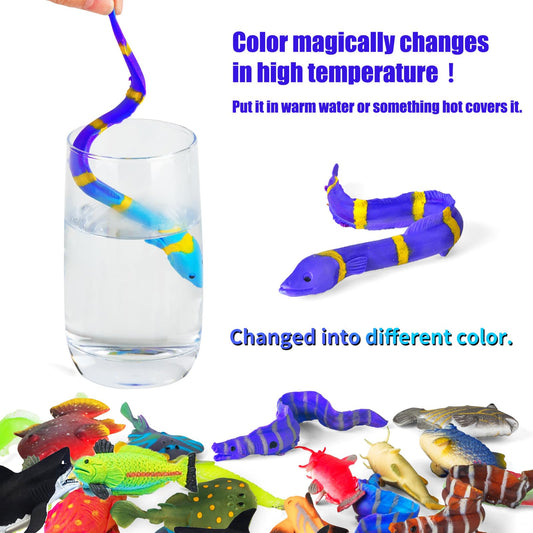 Niskaqsn color-changing sea animals playset in action