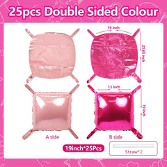 NISOCY double-sided rose red and pink balloons for versatile arches and photos.