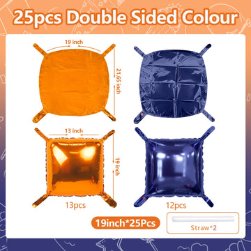NISOCY navy blue square foil balloon adds contrast to arches