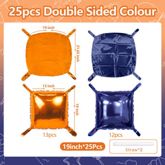 NISOCY navy blue square foil balloon adds contrast to arches