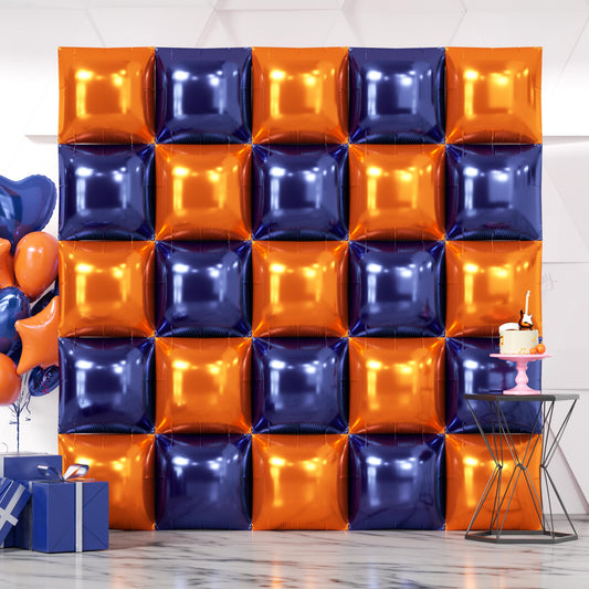 NISOCY orange square foil balloon for a bold party backdrop