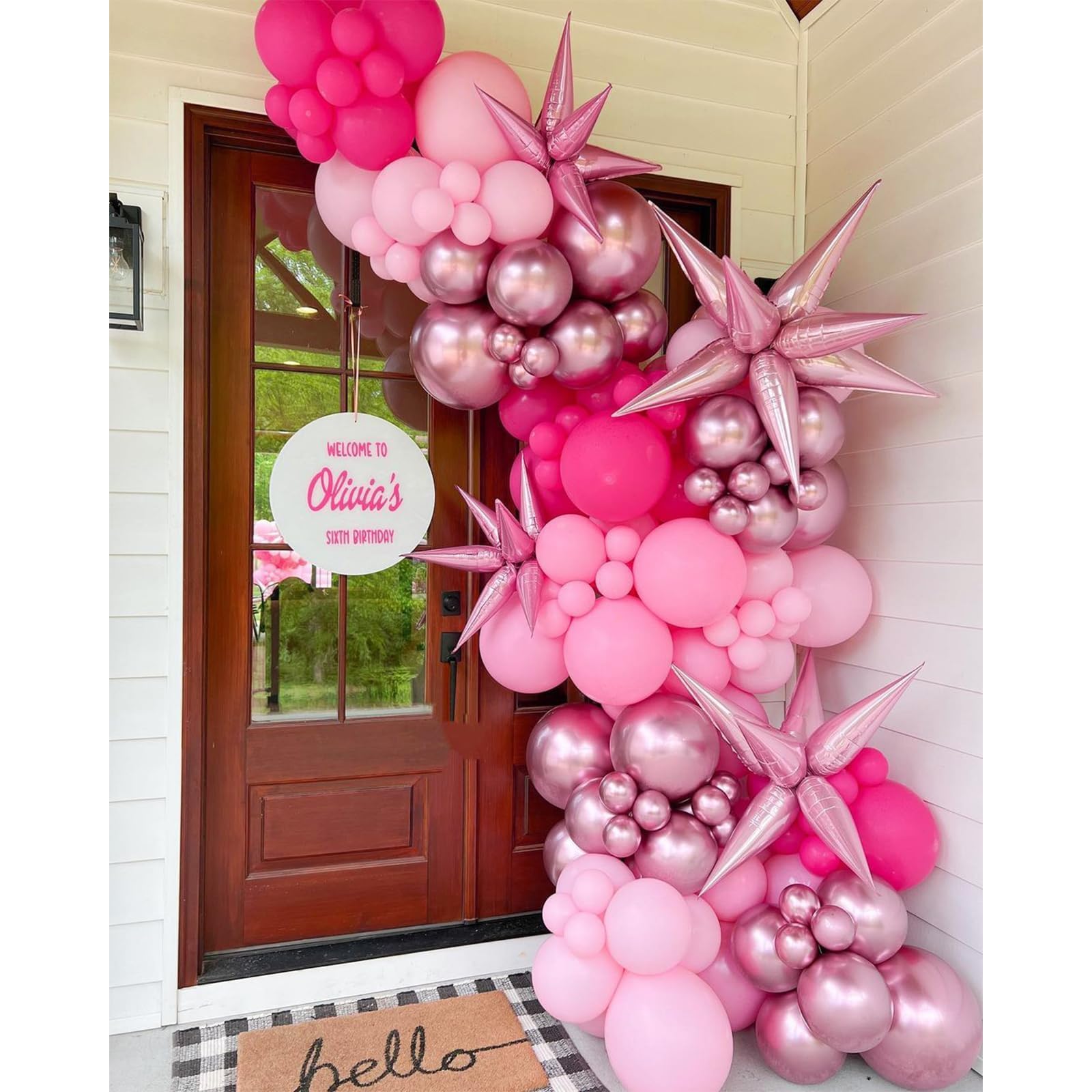 NISOCY pink balloons arch kit: 12-inch pastel pink balloons for romantic vibes
