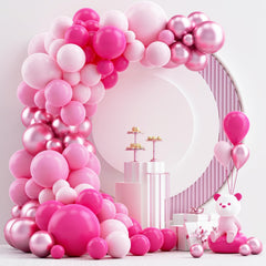 NISOCY pink balloons arch kit: 18-inch hot pink balloons for bold party decor