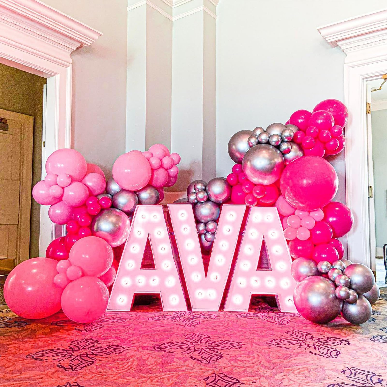 NISOCY pink balloons arch kit: durable natural latex for long-lasting celebration decor