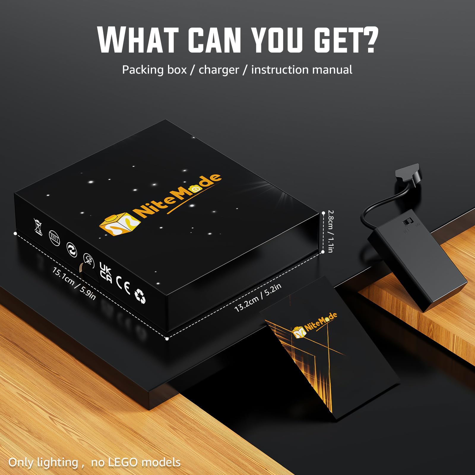 Packaging shows easy-to-follow setup steps and included components