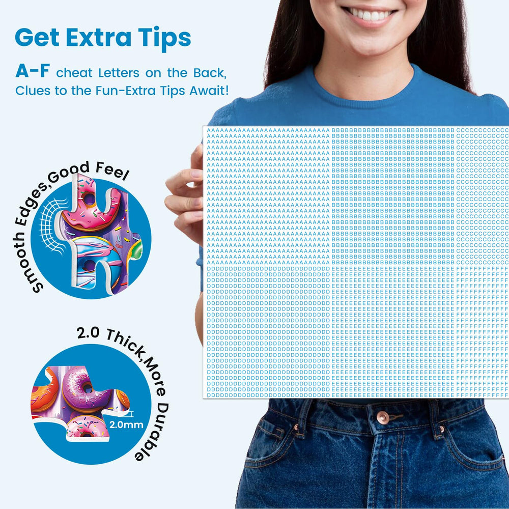 Nitktaia Colorful Donuts puzzle features laser-cut pieces for precise fits and smoother assembly