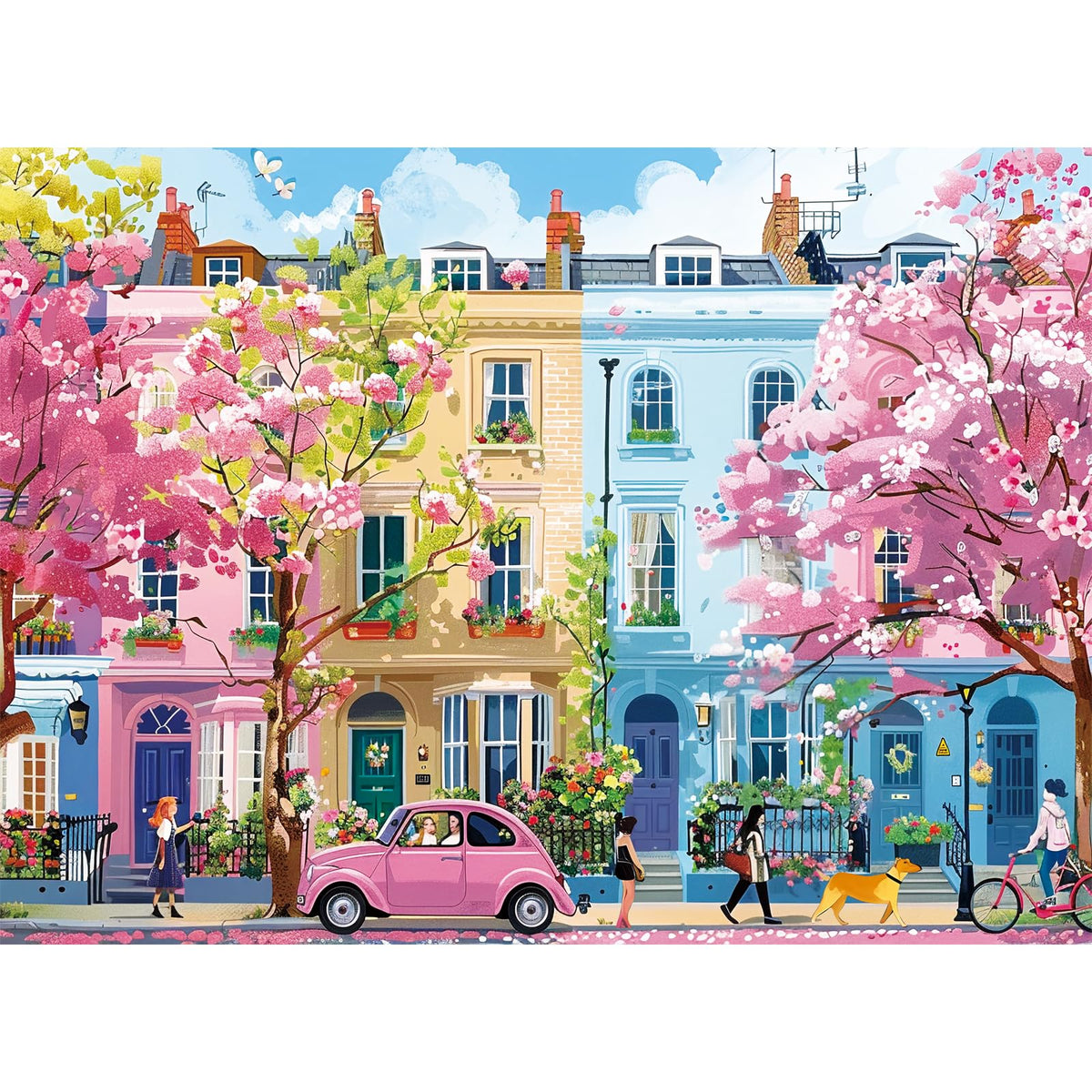 Nitktaia Spring Street puzzle close-up showing vivid colors for a relaxing evening