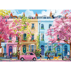 Nitktaia Spring Street puzzle close-up showing vivid colors for a relaxing evening