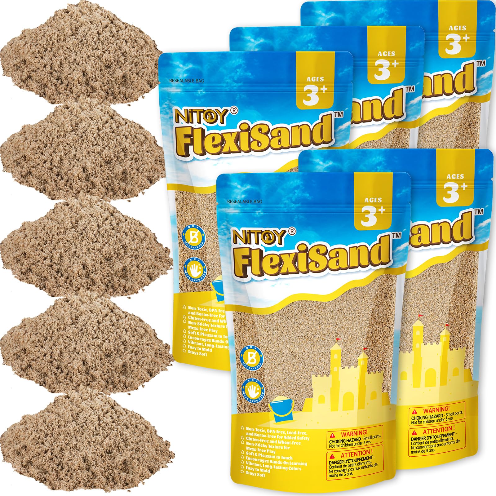 NiToy FlexiSand 11lb bulk pack for versatile sensory play sessions.
