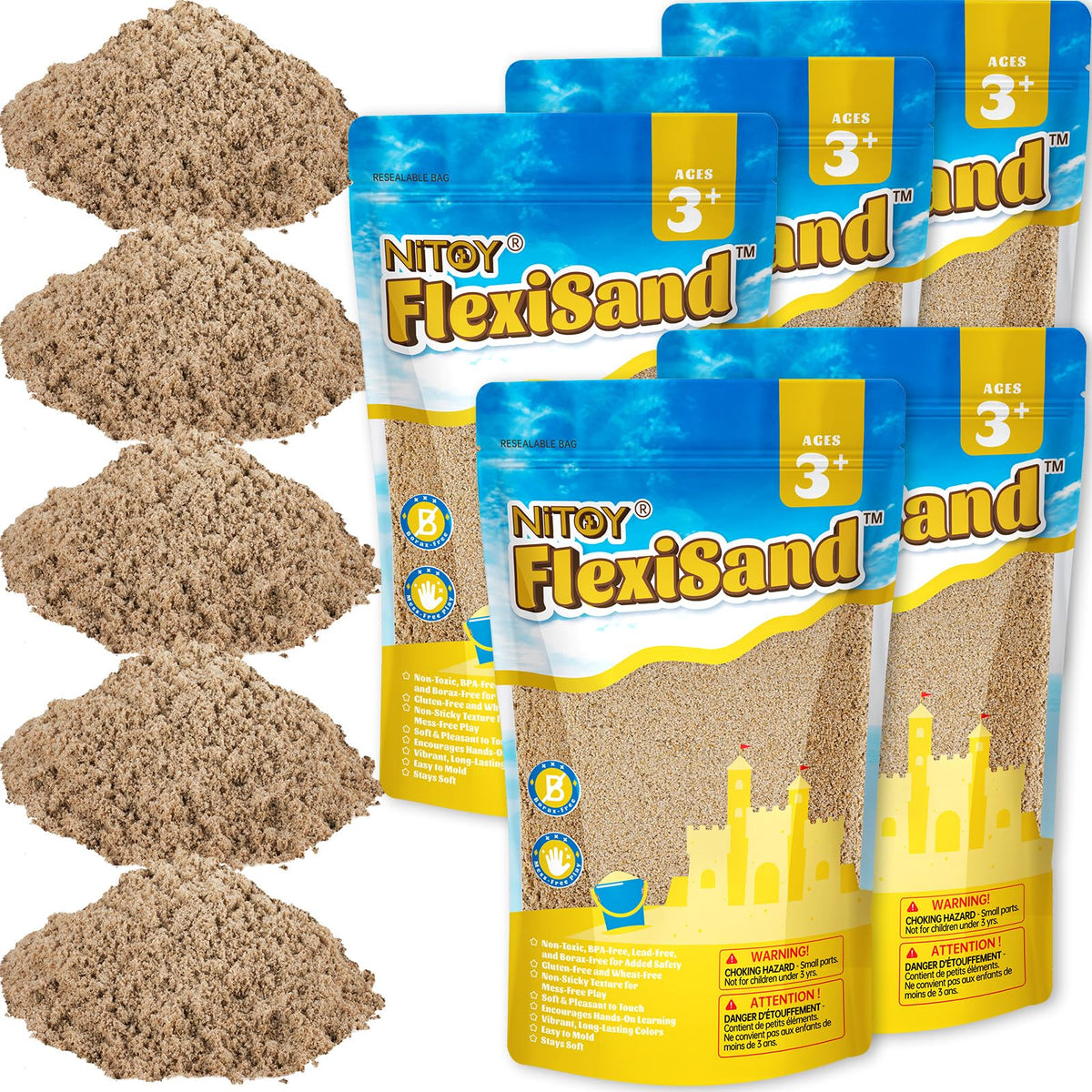 NiToy FlexiSand 11lb bulk pack for versatile sensory play sessions.