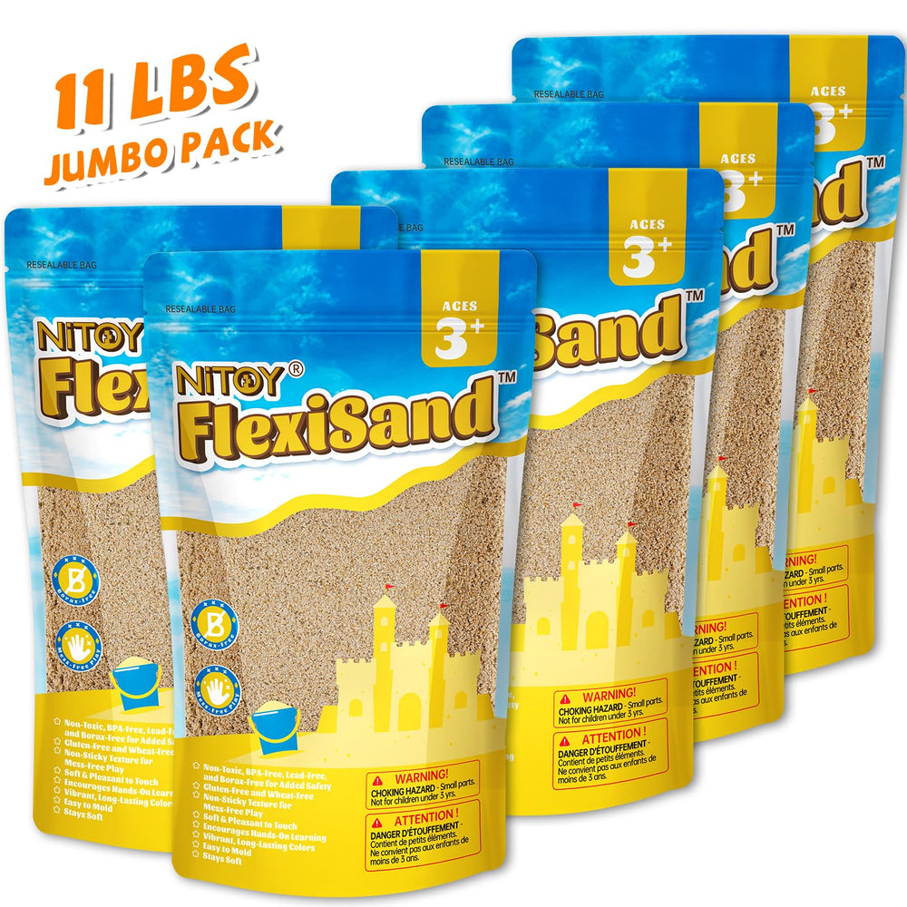 NiToy FlexiSand imagination and sculpting spark imaginative play and fine motor skills.