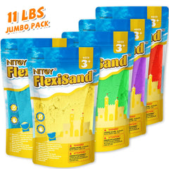 NiToy FlexiSand allows squeezing and sculpting for tactile creativity and motor strength.