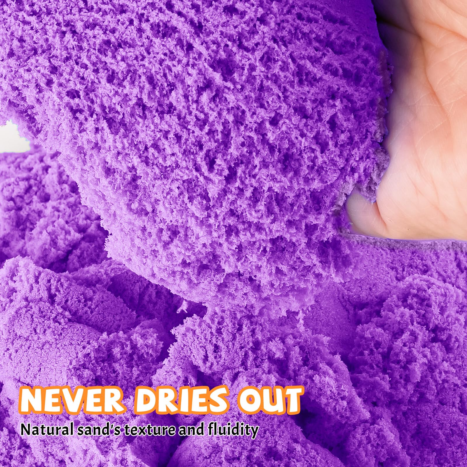 NiToy FlexiSand close-up texture showing self-sticking feel and stretch
