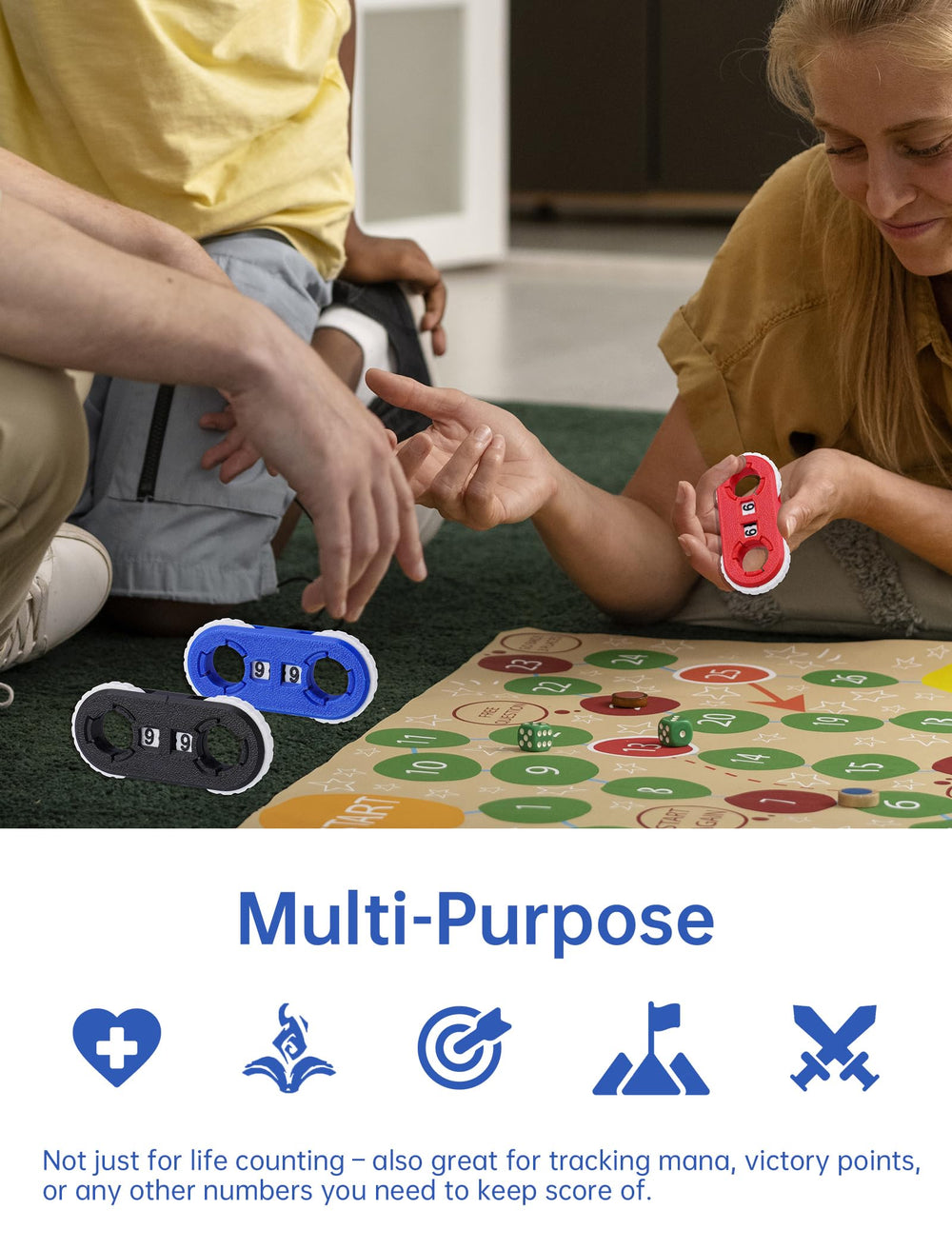 NiToy MTG life counter with 0–99 dials for long battles.