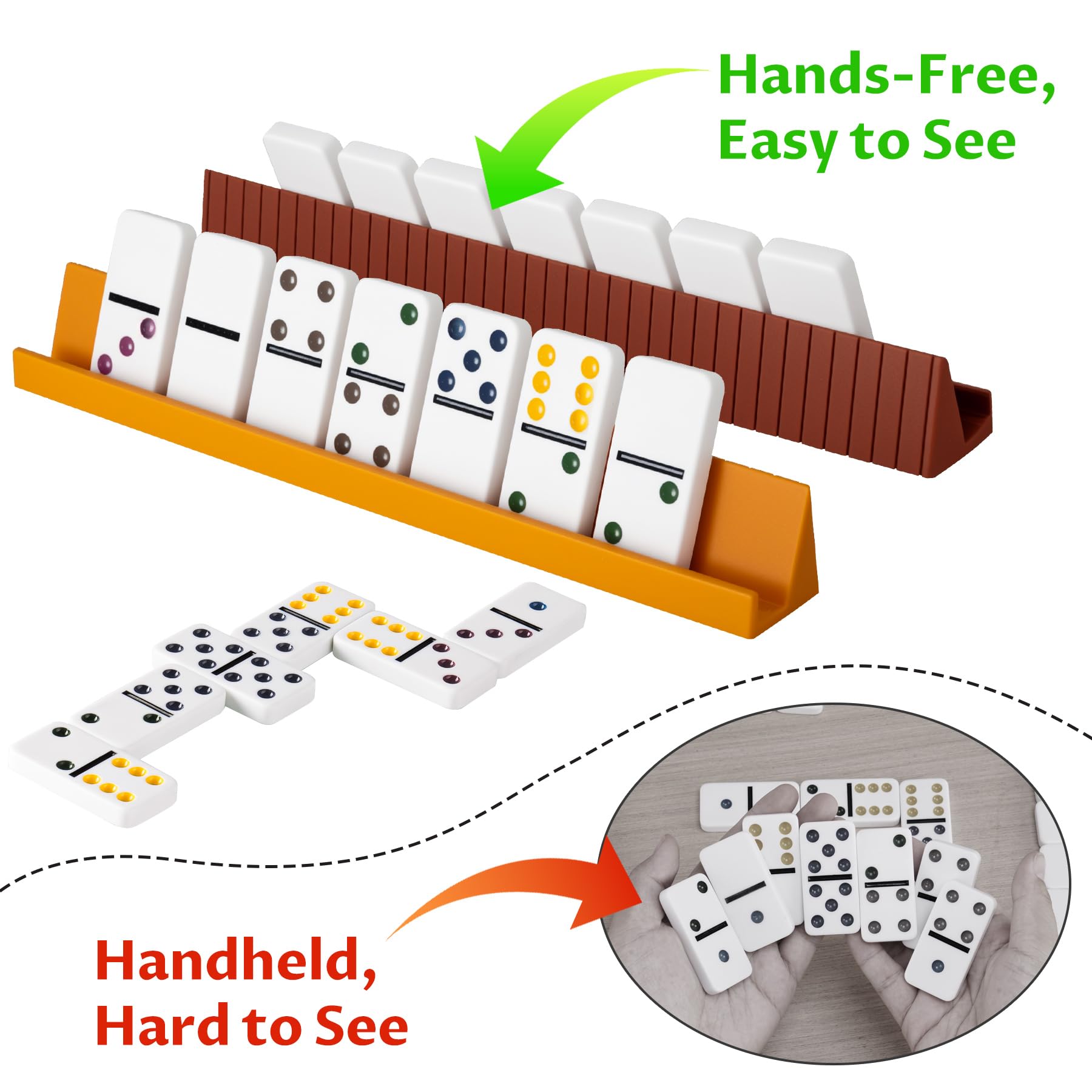 NiToy silicone domino racks anti-slip design prevents slips during fast turns.