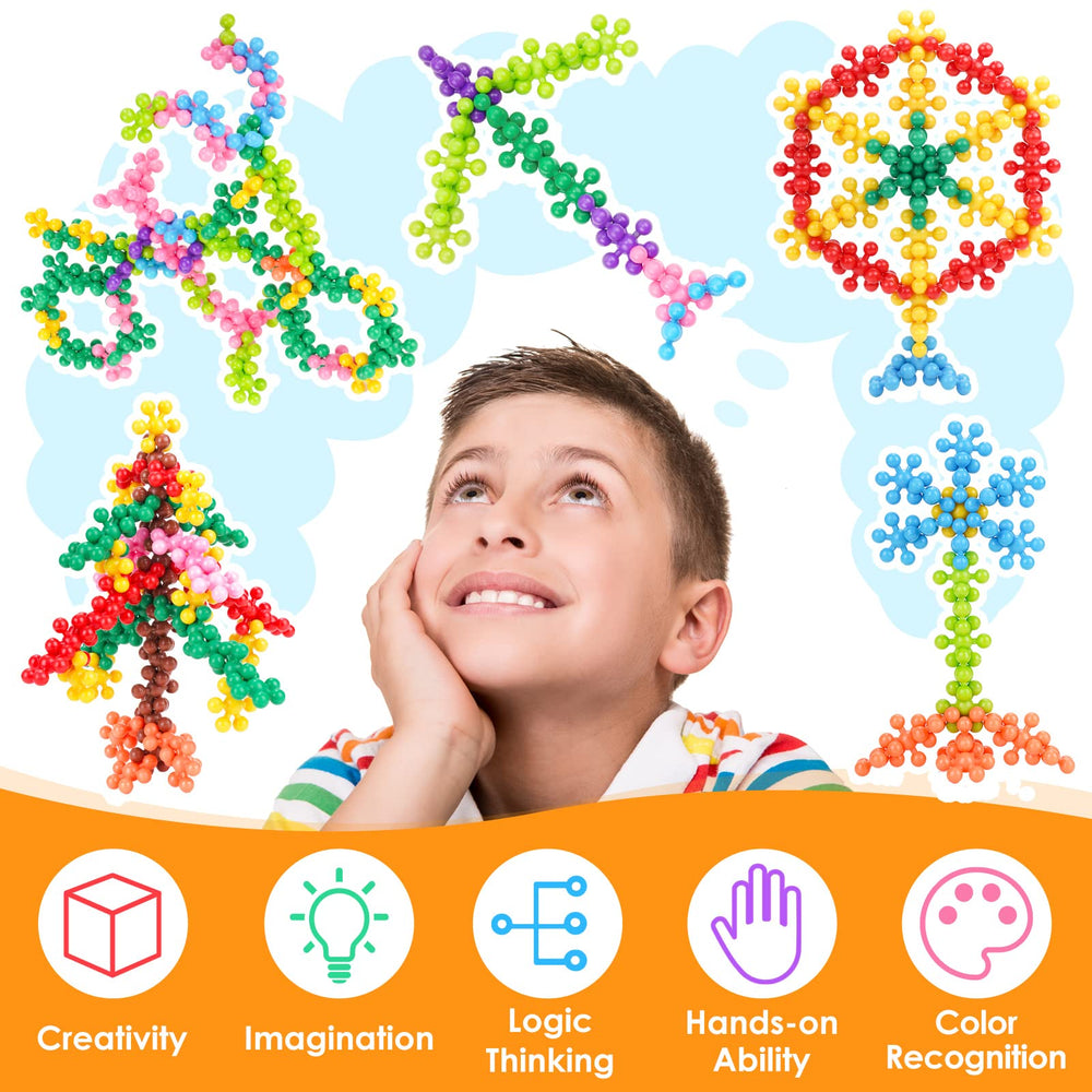 NiToy snowflake blocks made from safe, non-toxic material with rounded edges