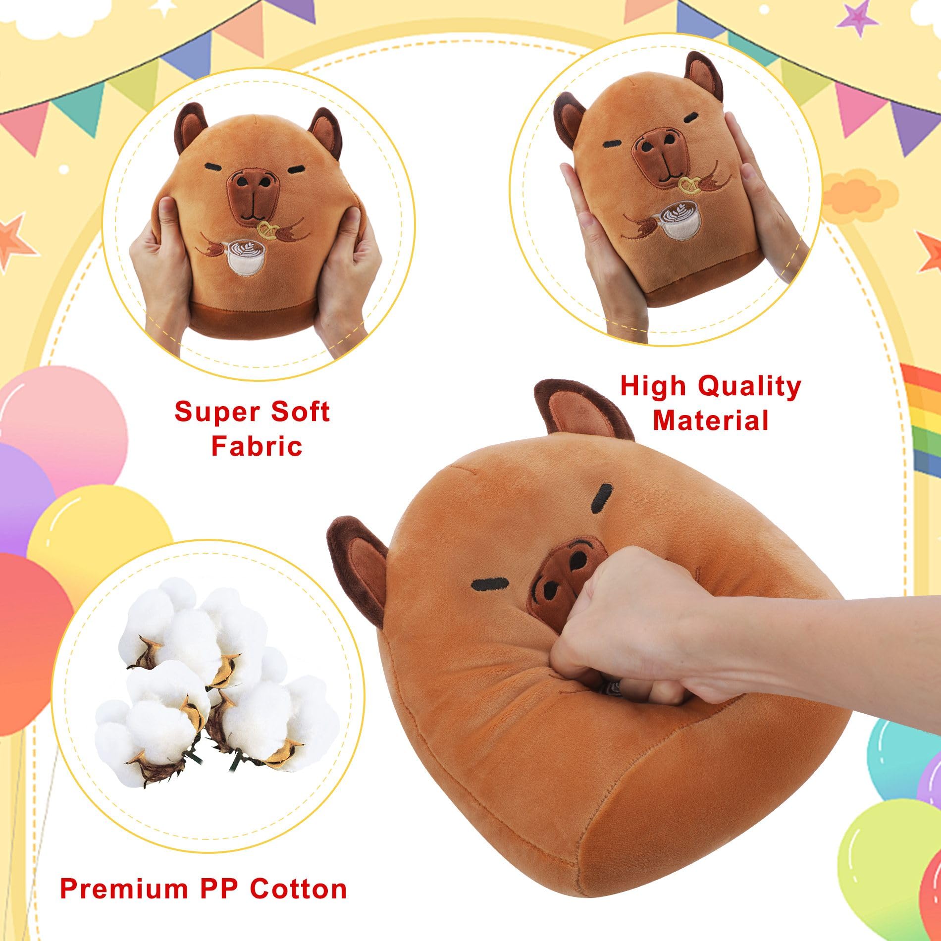 NIUBEHOHO capybara plush with greeting card included