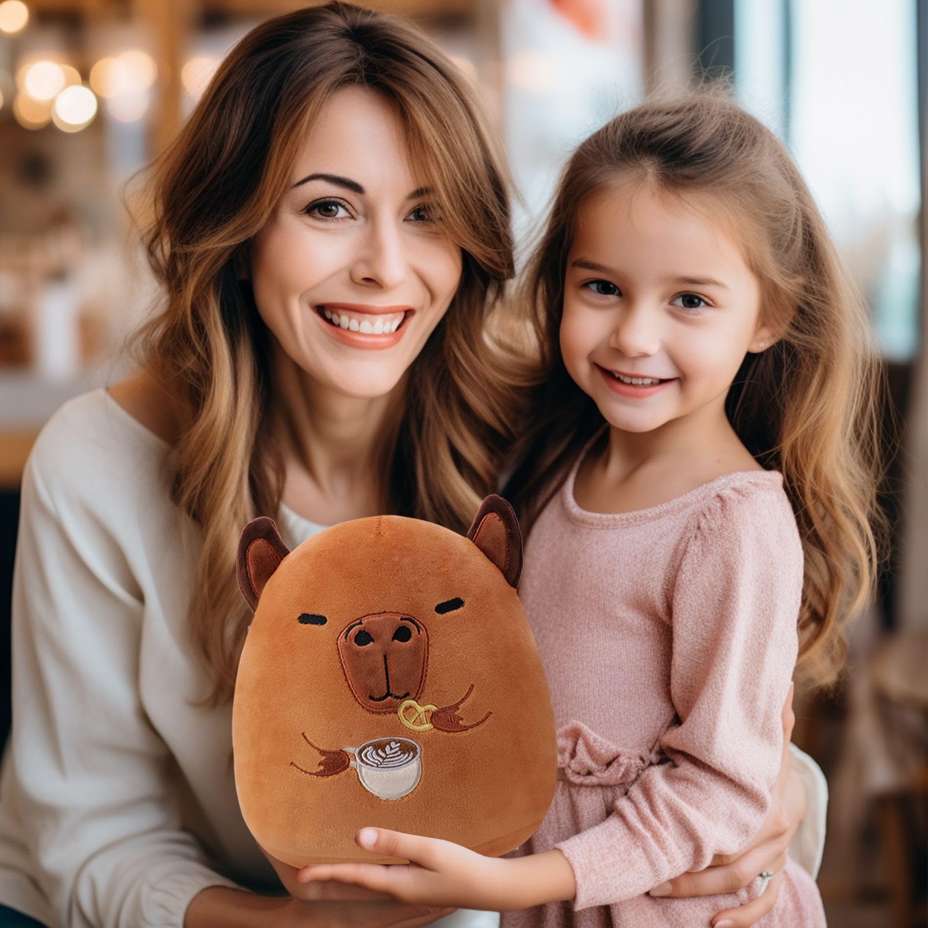 NIUBEHOHO capybara plush in soft-material texture for cuddling and comfort
