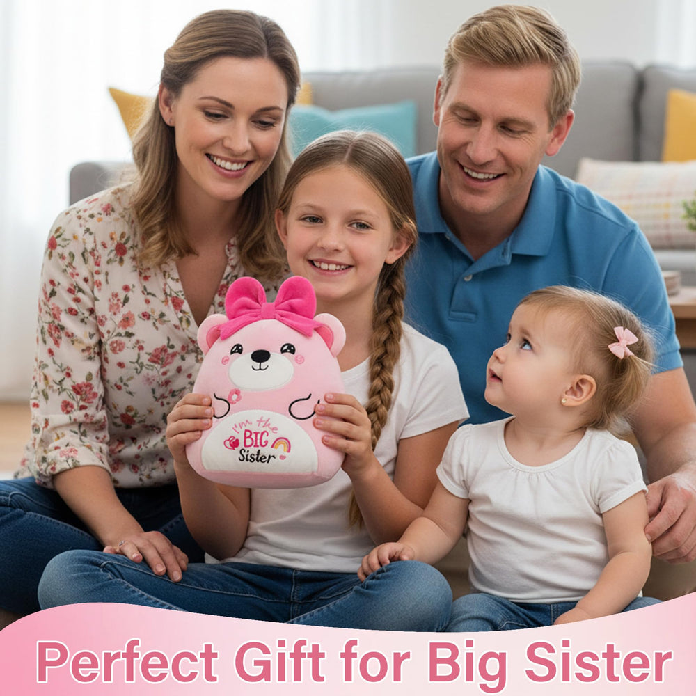 NIUBEHOHO bear displaying 'I'm the Big Sister' embroidery.