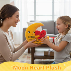 NIUBEHOHO Moon-heart plush doubles as cozy decor for nurseries and bedrooms.