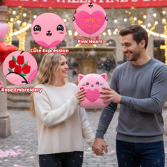 NIUBEHOHO pink cat plush offering cozy snuggle and keepsake appeal