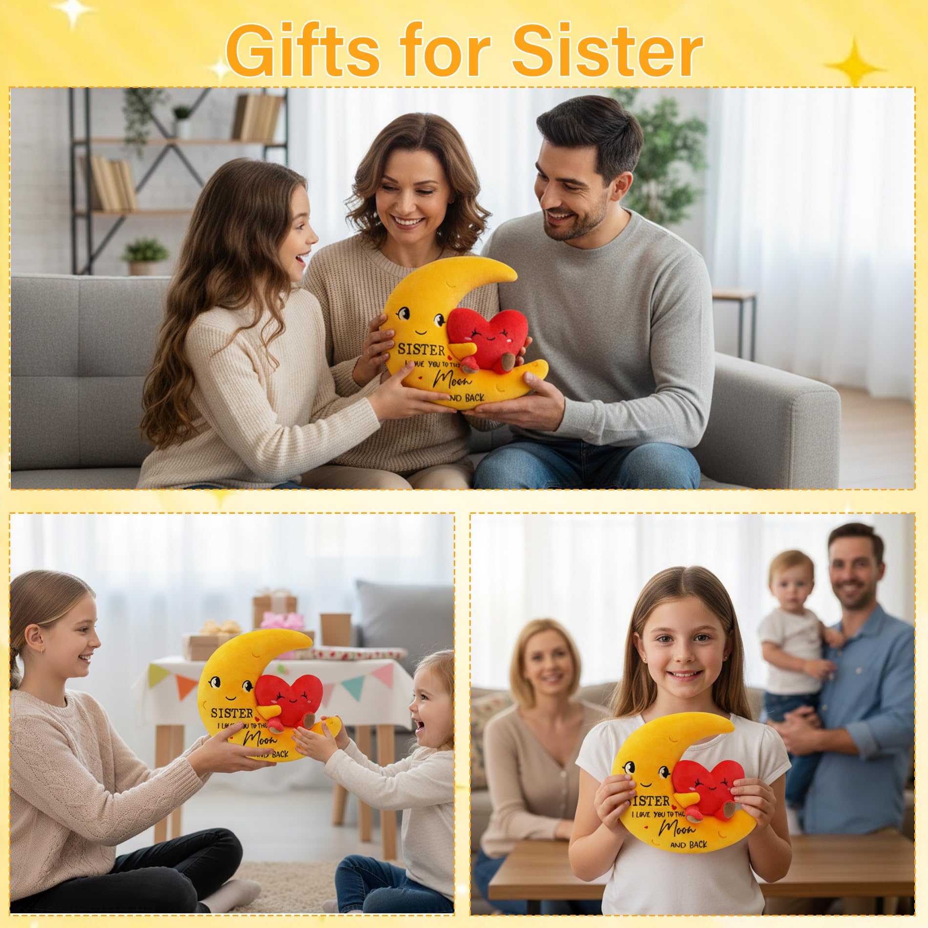 NIUBEHOHO Gift-ready plush for birthdays, baby showers, and sister celebrations.