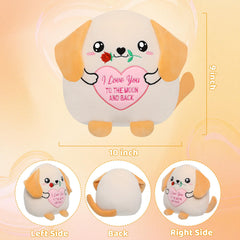 NIUBEHOHO soft apricot fur pug plush ideal for hugging.