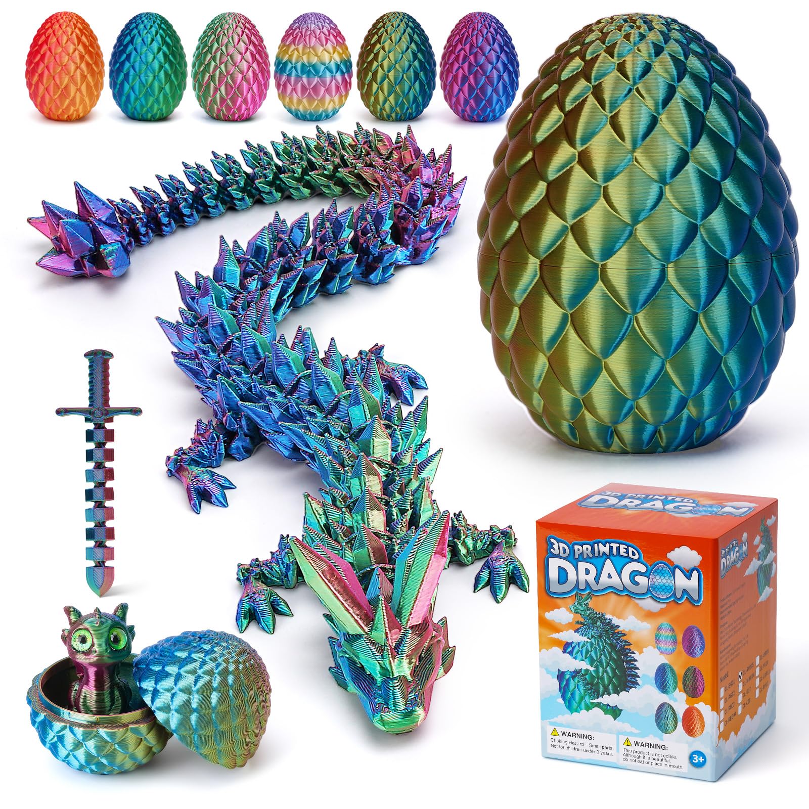 NIUCOO dragon egg 12-inch display piece for desks and shelves