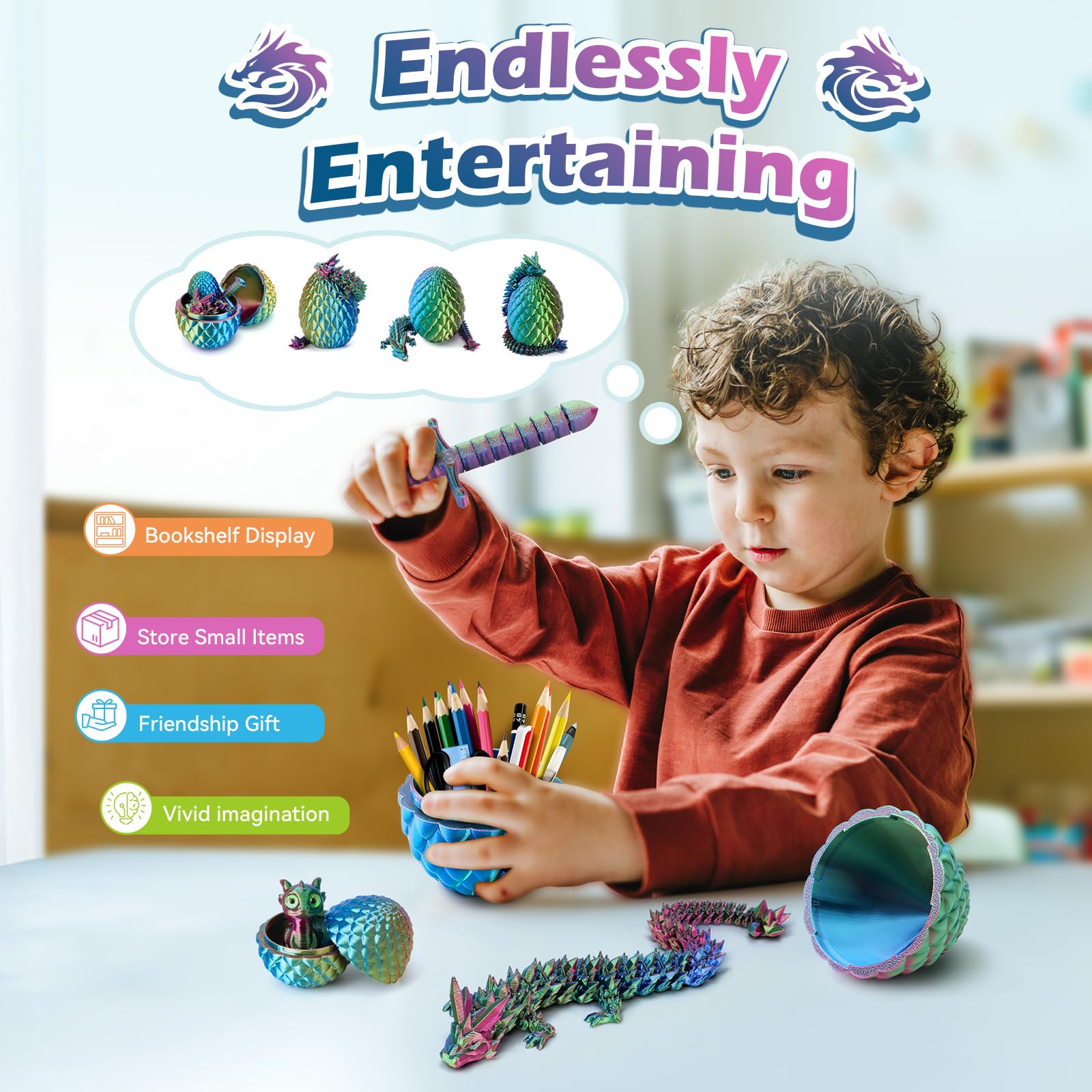 NIUCOO dragon egg made from PLA safe material for kids