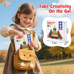 Niukdier magnetic tiles enable 2D and 3D patterns to spark imagination
