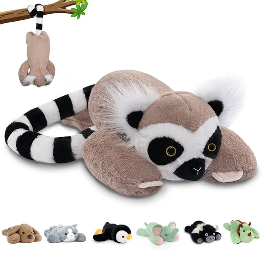 Niuniu Daddy 20-inch Lemur Weighted Plush front view for a cozy hug.
